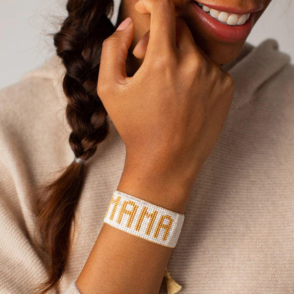 Hart MAMA Bracelet: White + Gold