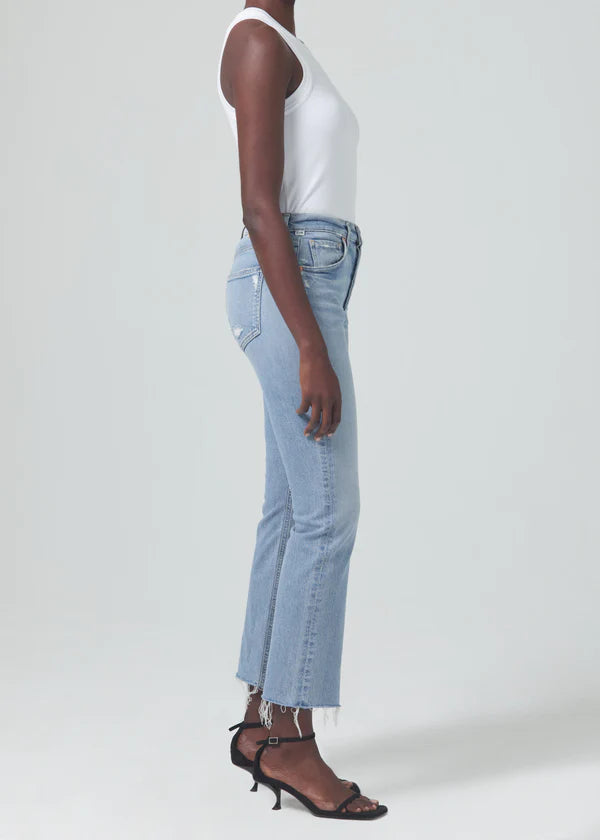 Citizens of Humanity Isola Cropped Boot: Blue Moon
