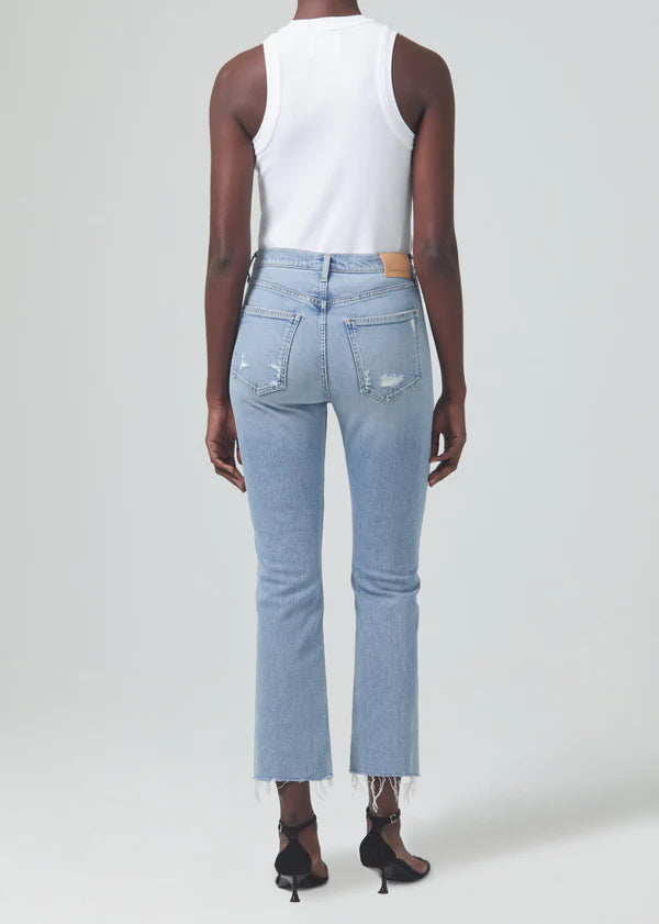 Citizens of Humanity Isola Cropped Boot: Blue Moon