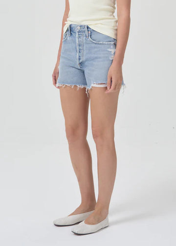 Agolde Blue Dee Denim Shorts