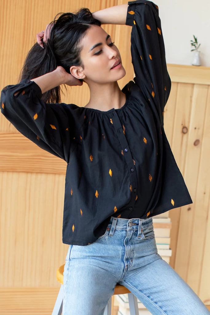 Emerson Fry Frances: Gold Leaf Black
