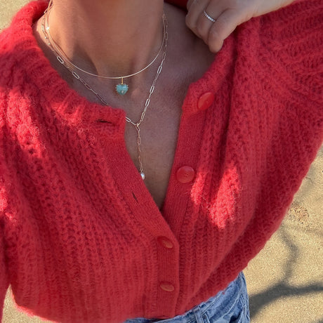 Lea Pearl Lariat Necklace