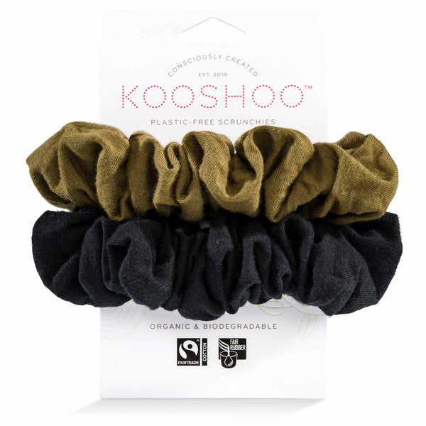 Kooshoo Scrunchies: Black Olive