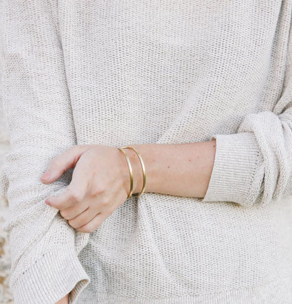 Double Cuff Bracelet: Brass