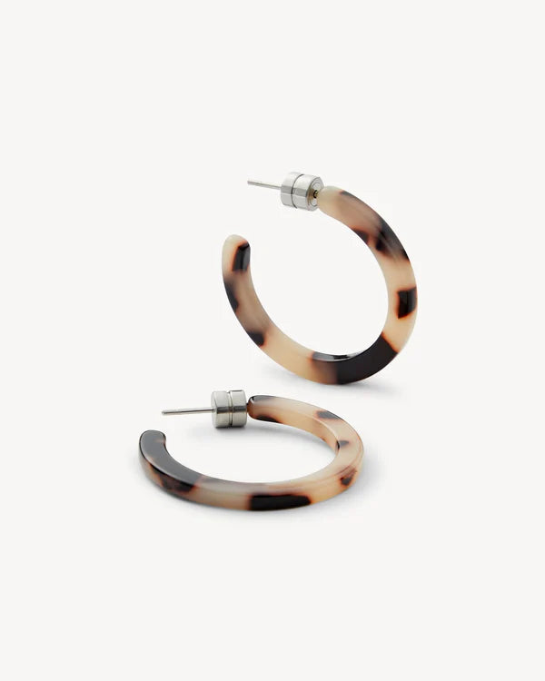 Mini Hoops: Ash Blonde Tortoise