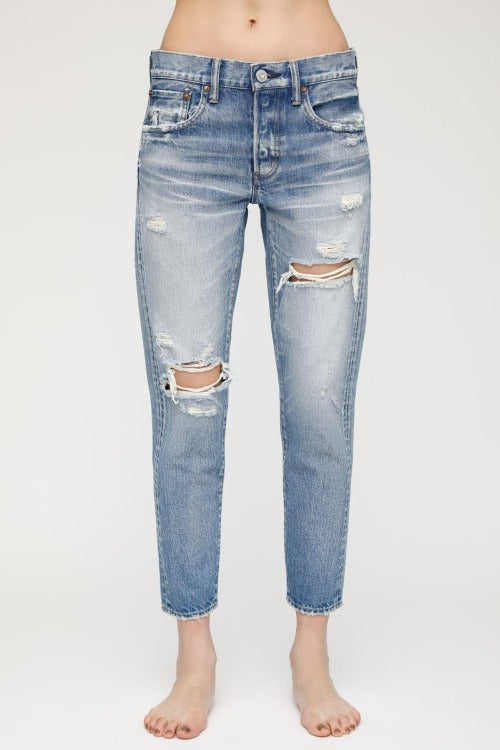 Moussy Vintage Bowie Tapered: Blu